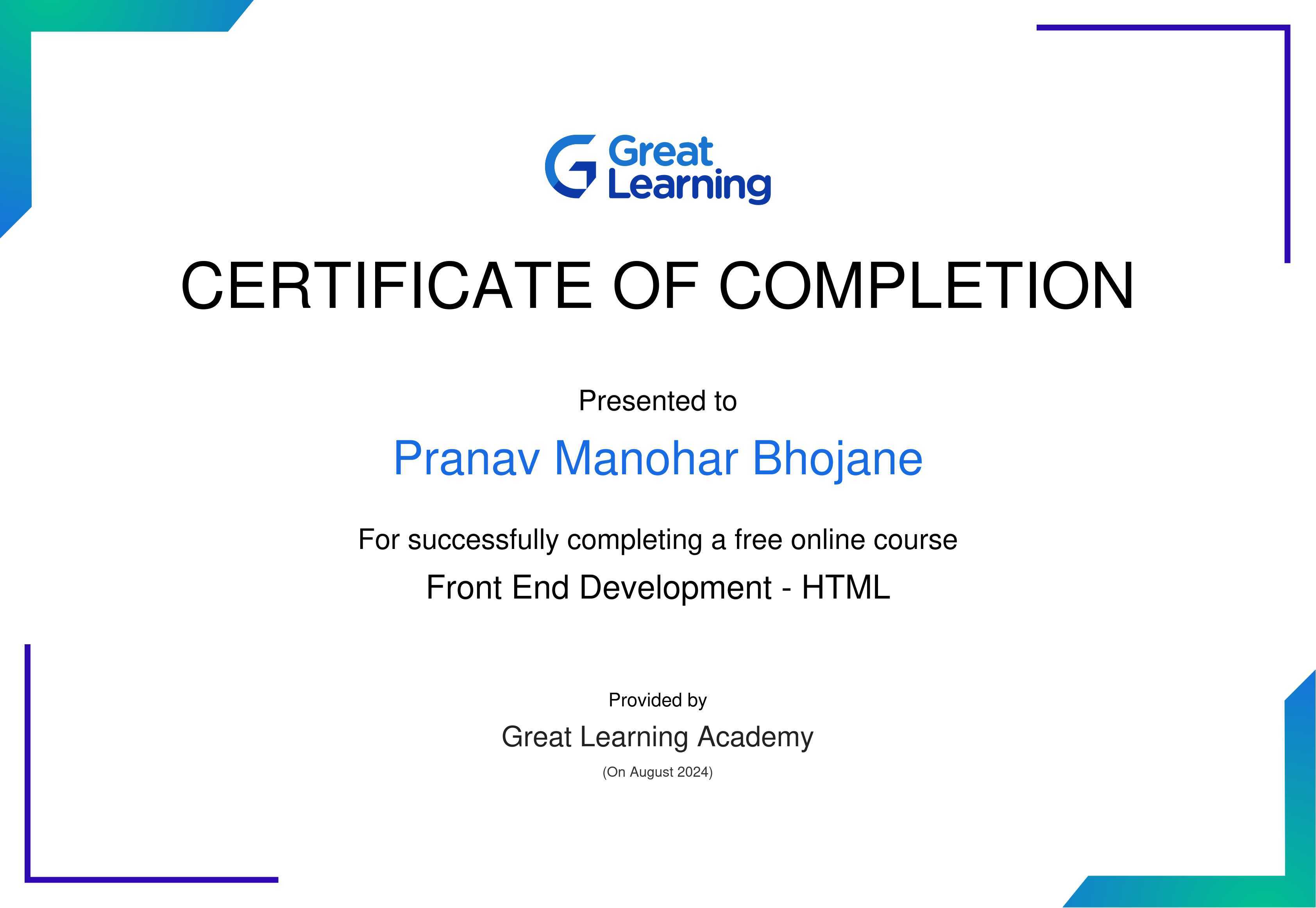 Certificate 1